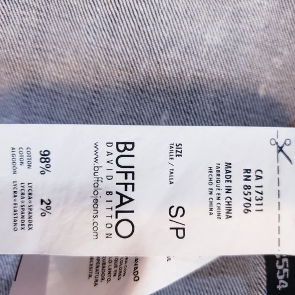 Buffalo David Bitton Acid Washed Distressed Denim Jean Jacket Vest Size Small - Picture 7 of 7